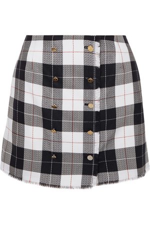Thom Browne | checked wool-blend mini skirt