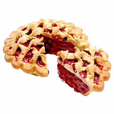 Fake Cut Out Cherry Pie with Slice