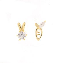 Rabbit + Carrot Studs – Pineal Vision Jewelry