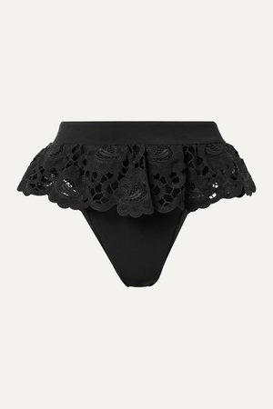 Black Daize lace-trimmed bikini briefs | Agent Provocateur | NET-A-PORTER