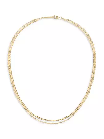 Shop Lana Malibu & Petite Malibu 14K Yellow Gold Double Strand Choker Necklace | Saks Fifth Avenue