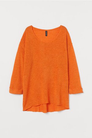 Loose-knit Sweater - Orange - Ladies | H&M US