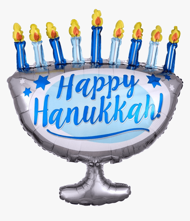 Happy Hanukkah Menorah Large - Birthday Cake, HD Png Download - kindpng
