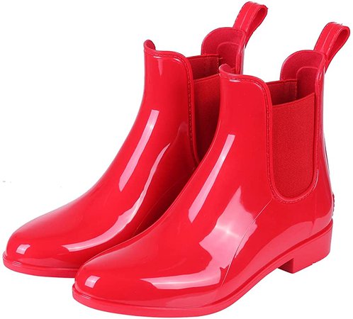 red chelsea boots