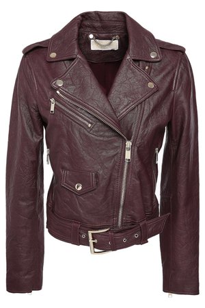 Plum Leather Jacket
