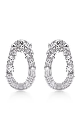 18k White Gold Bahia Diamond Earrings By Hueb | Moda Operandi