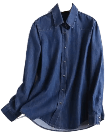 Рубашка джинсовая синяя
