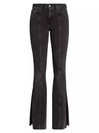 Shop Frame Le High Flare Side-Slit Jeans | Saks Fifth Avenue