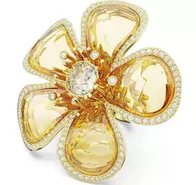 gold flower ring swarovski - Google Search