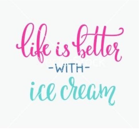 ice cream text