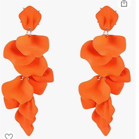 orange drop earrings