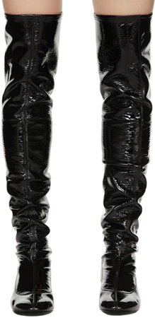 Khaite: Black 'The Sedona' Tall Boots | SSENSE France
