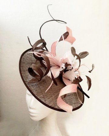 Brown & Pink Hatinator by Emms Millinery