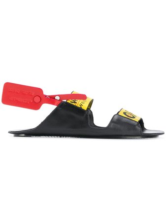 Off-White logo sandals £440 - Buy Online - Mobile Friendly, Fast Delivery