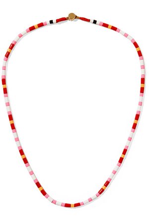 Roxanne Assoulin | Hibiscus enamel necklace | NET-A-PORTER.COM