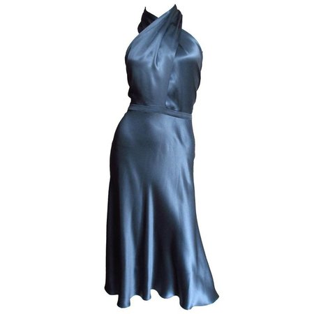 90s Halter Silk Dress