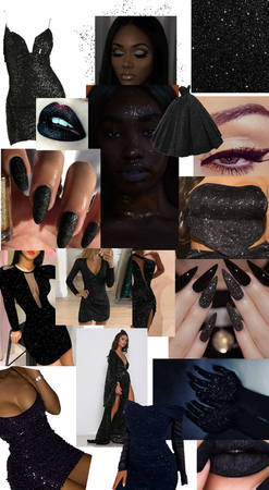 black ,brown with glitter