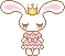 kawaii pixel princess bunny