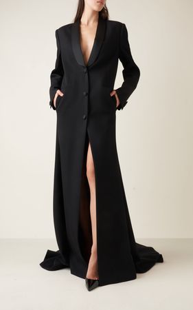 Sateen Wool Gown By Valentino | Moda Operandi