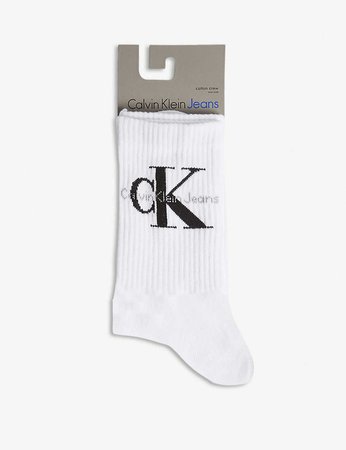 CALVIN KLEIN - Logo cotton-blend socks | Selfridges.com
