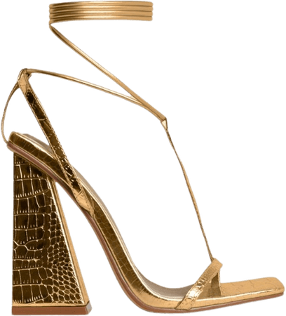 gold snake heels