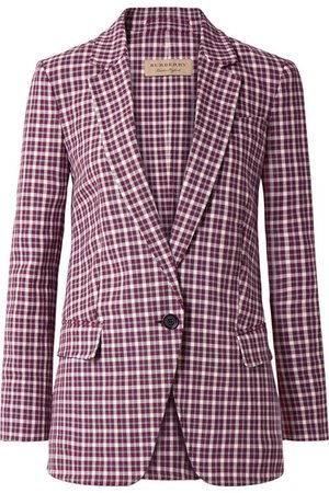 Burberry | Checked cotton-blend blazer | NET-A-PORTER.COM