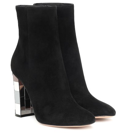 Disco Heel 100 suede ankle boots