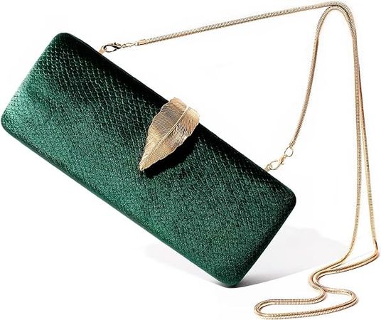 Before & Ever Evening Clutch - Long Emerald Green Purses for Women Wedding - Clutch Handbags Formal Crossbody Bag: Handbags: Amazon.com