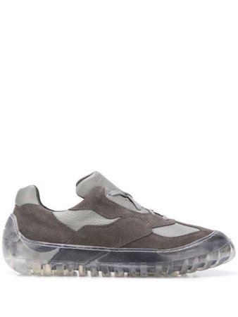 A-Cold-Wall* Panelled Clear-Sole Sneakers ACWUF003WHL000 | Farfetch