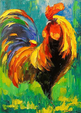 Rooster Art Print by Olha Darchuk