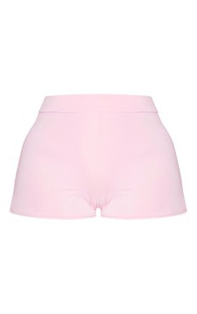 Petite Baby Pink Ruched Bum Booty Short | PrettyLittleThing