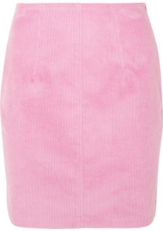 STAUD - Phoebe Corduroy Mini Skirt - Baby pink