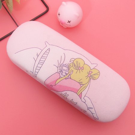 Sailor Moon Leather Glasses Case For Women Waterproof Hard Frame Eyeglass Case Girl Reading Glasses Box Pink Spectacle Cases-in Costume Props from Novelty & Special Use on AliExpress