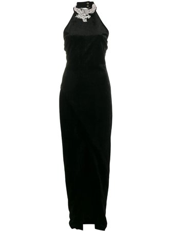 Balmain sequin embellished sleeveless dress black SF16905V064 - Farfetch