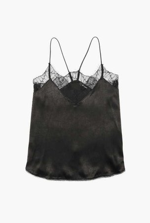 Azalea Lace Camisole Top - BLACK | Garmentory