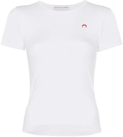 moon logo embroidered T-shirt