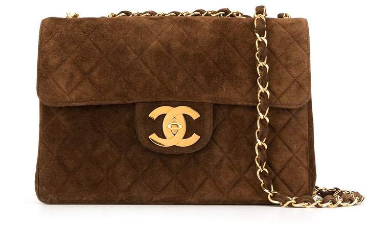 Chanel Pre Owned 1995's quilted CC jumbo XL chain shoulder bag