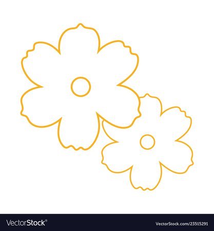 Cherry blossom golden Royalty Free Vector Image