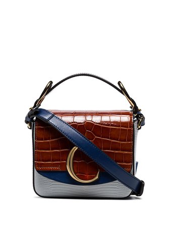 Chloé C Ring Panelled Shoulder Bag | Farfetch.com
