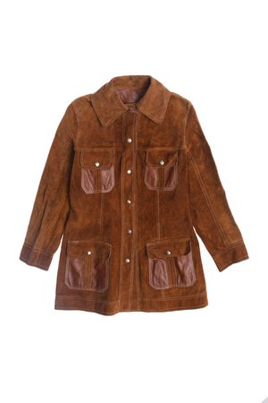 60s brown suede coat