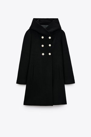 WOOL BLEND COAT WITH WRAP COLLAR | ZARA United States