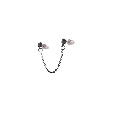 Black Double Diamante Chain Stud Earring – Lovisa