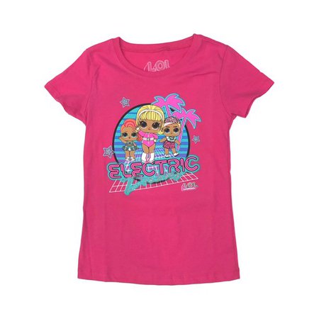 L.O.L Surprise! - LOL Surprise Girls Pink Sparkle Electric Dreams T-Shirt Tee Shirt - Walmart.com - Walmart.com