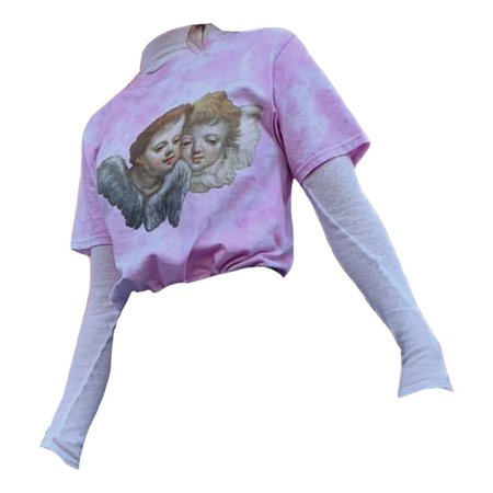 grunge aesthetic filler pink shirt top