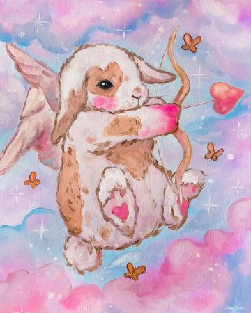 bunny cupid angel cute