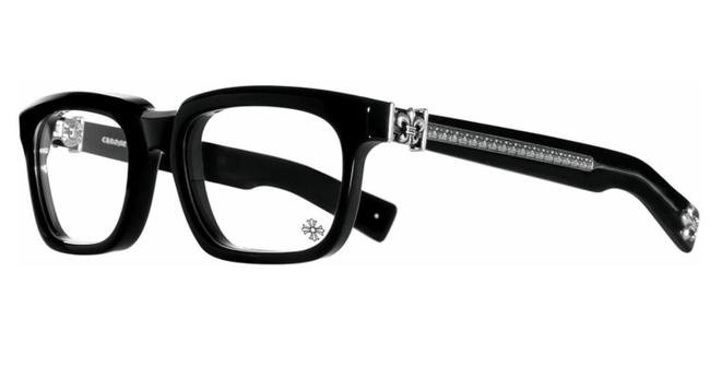 *clipped by @luci-her* Chrome Hearts New See You In Tea Black & Silver Frames 53-20 143- Tradesy