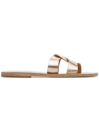 Ancient Greek Sandals Gold Desmos crossover leather sandals