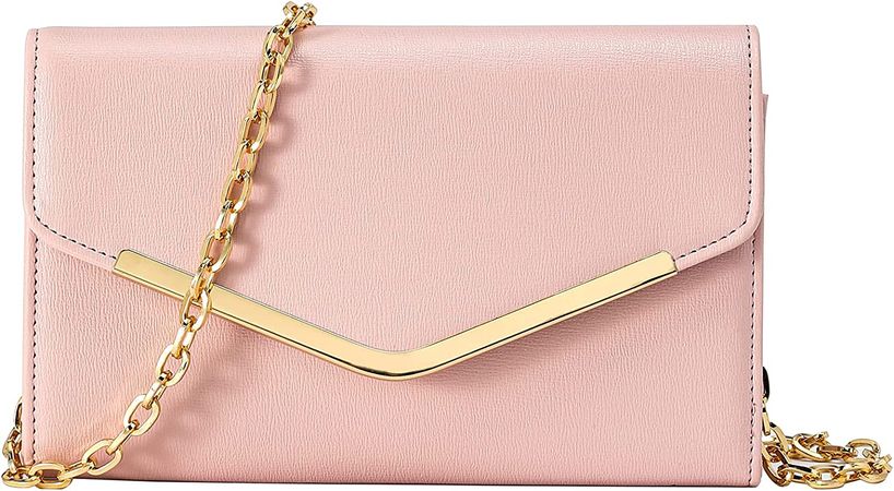 Autumnwell Clutch Purse Evening Bag for Women，Pink Envelope Handbag With Detachable Chain for Wedding and Party: Handbags: Amazon.com