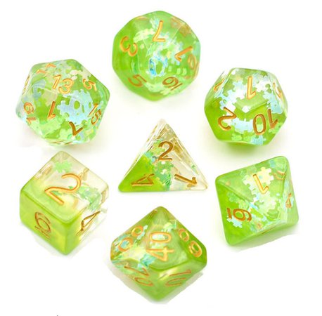 Green Puzzle Dice Polyhedral DnD Dice Perfect for TTRPG | Etsy