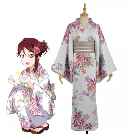 LoveLive! the sun! Aqours Riko sakurauchi kimono yukata robe dress uniform anime outfit Cosplay Costumes-in Clothing from Novelty & Special Use on Aliexpress.com |